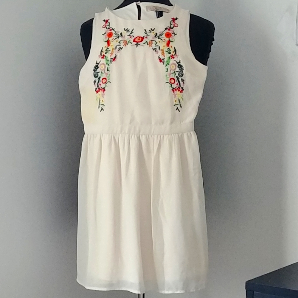 LOLA S Embroidered Dress